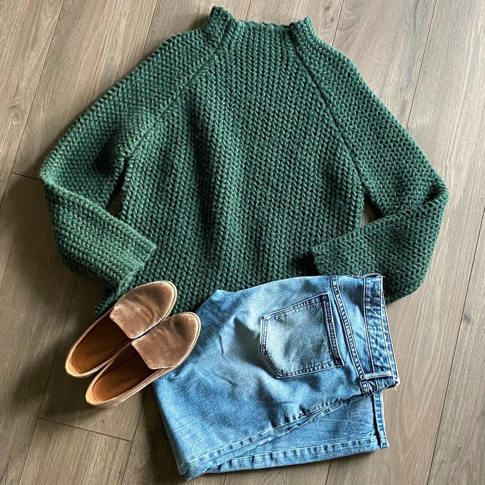 Bohme Camila Funnel Neck Sweater in Emerald